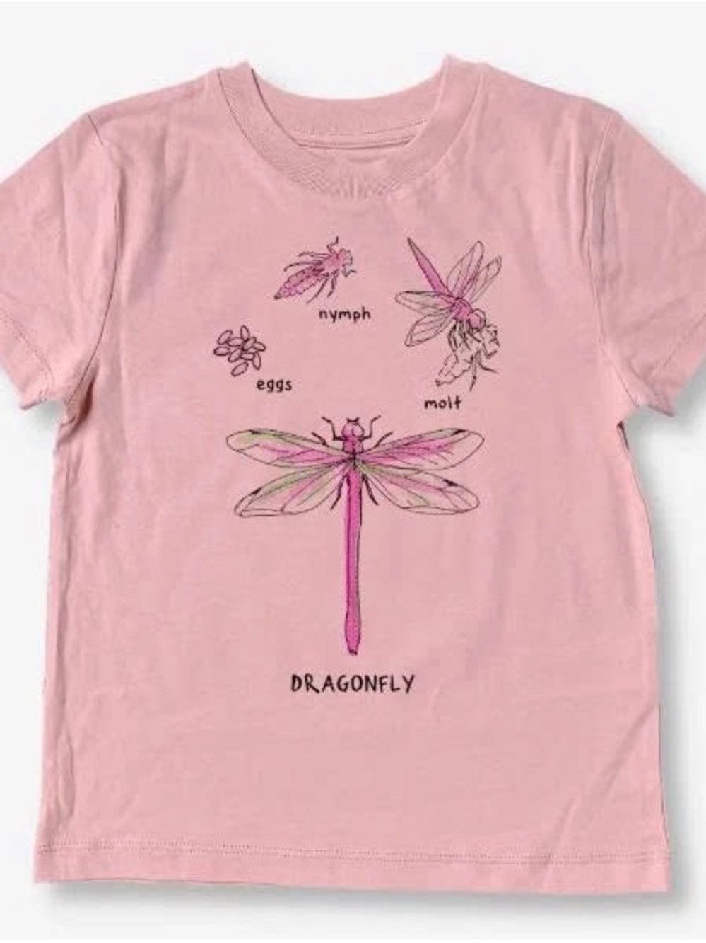 Gildan Pink Dragonfly Graphic Short Sleeve Tee